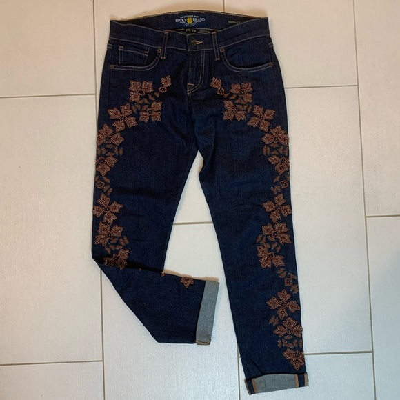 Lucky Sienna Cigarette Embellished Beaded Jeans - Picture 2 of 8